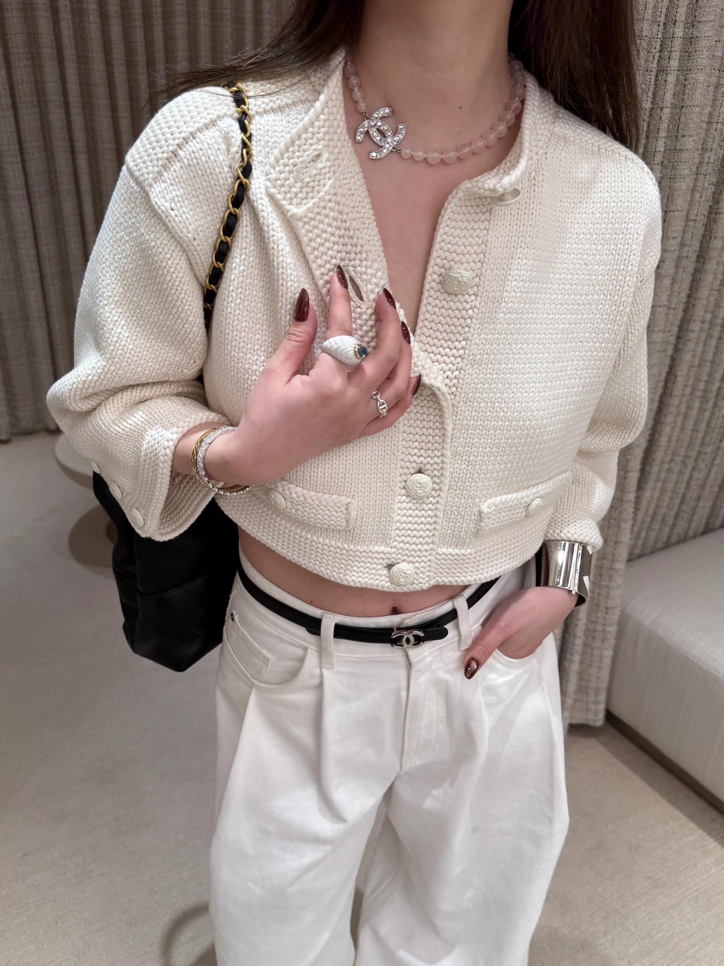 Chan 25fw Knitted Cardigan