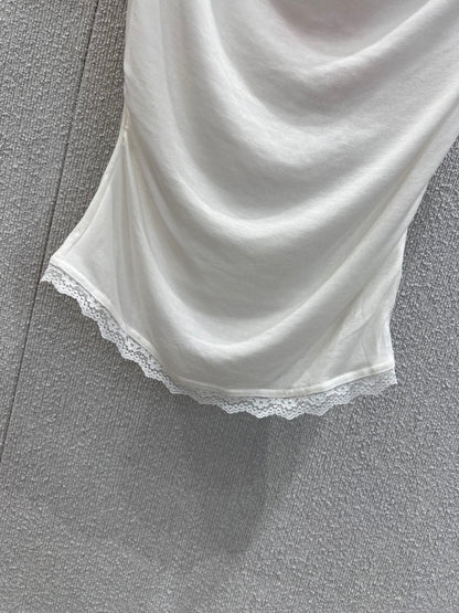Miu  25ss off-shoulder T-shirt