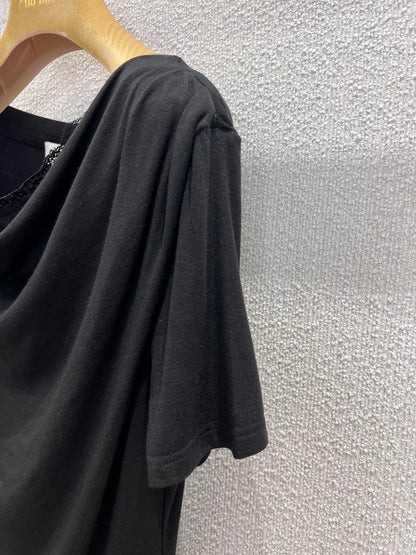 Miu  25ss off-shoulder T-shirt