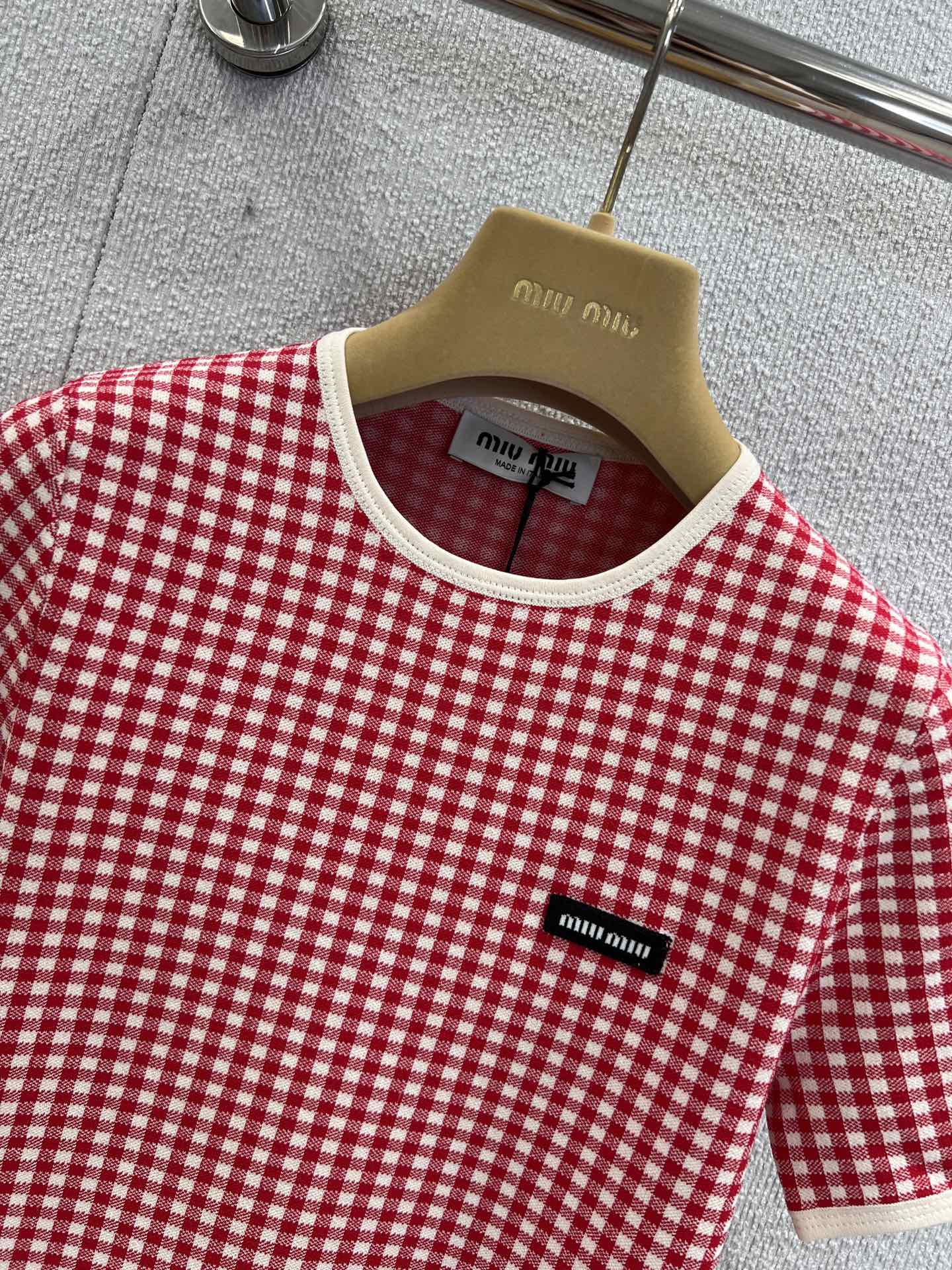 Miu 25ss Knitted t-shirt