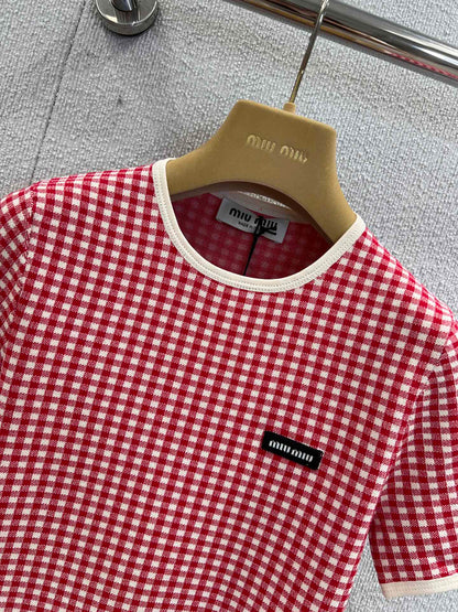 Miu 25ss Knitted t-shirt