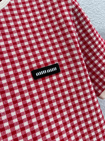 Miu 25ss Knitted t-shirt