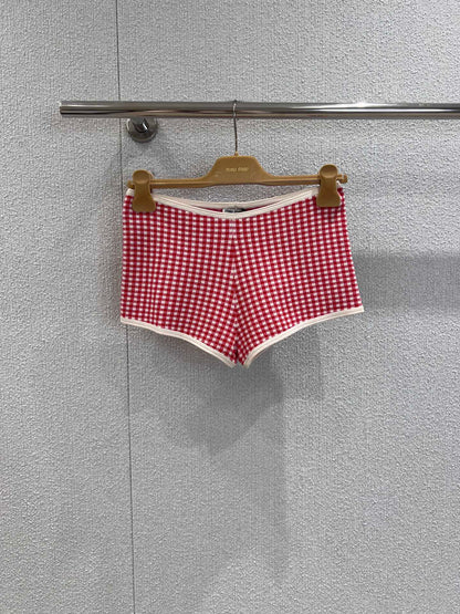 Miu 25ss plaid shorts