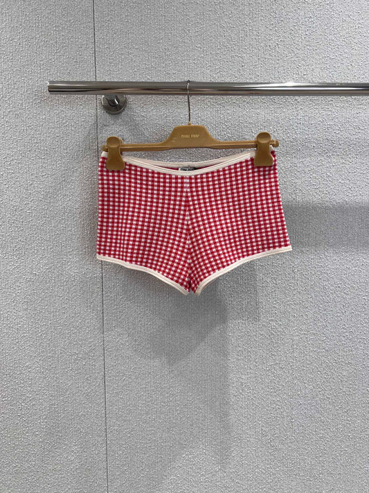 Miu 25ss plaid shorts