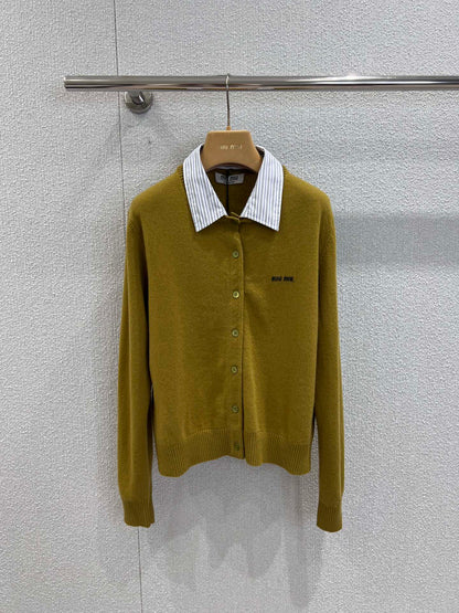 Miu 25fw knitted cardigan