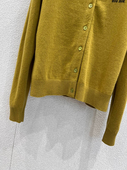 Miu 25fw knitted cardigan