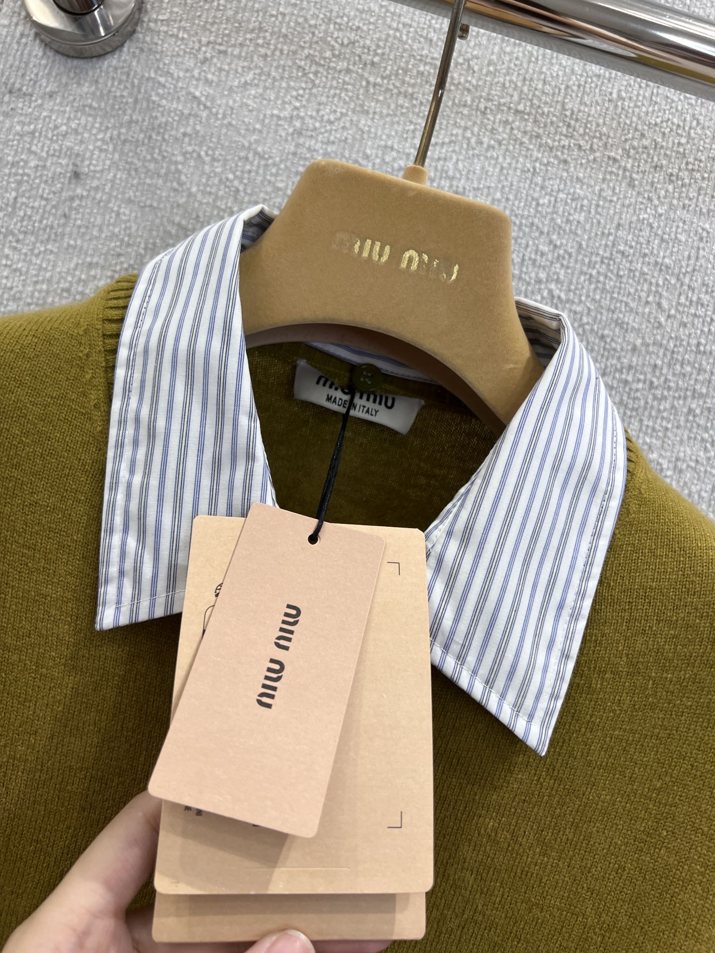 Miu 25fw knitted cardigan