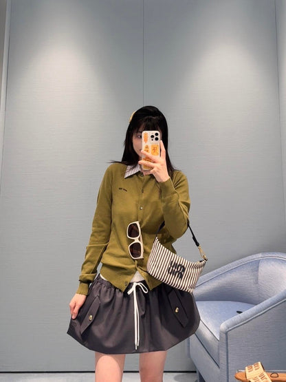 Miu 25fw knitted cardigan