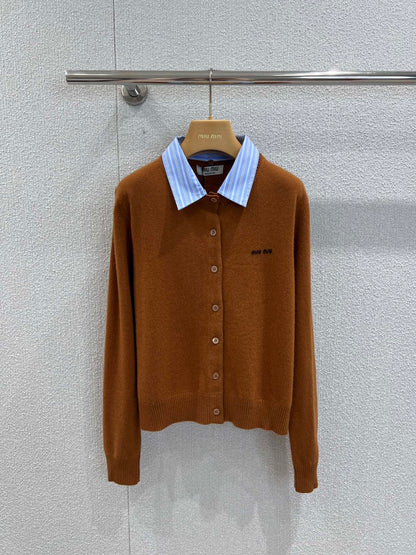 Miu 25fw knitted cardigan