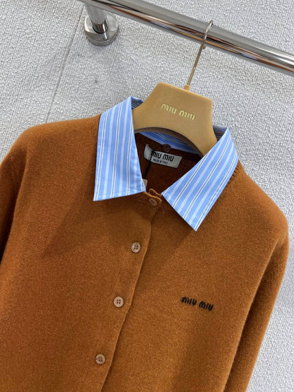 Miu 25fw knitted cardigan
