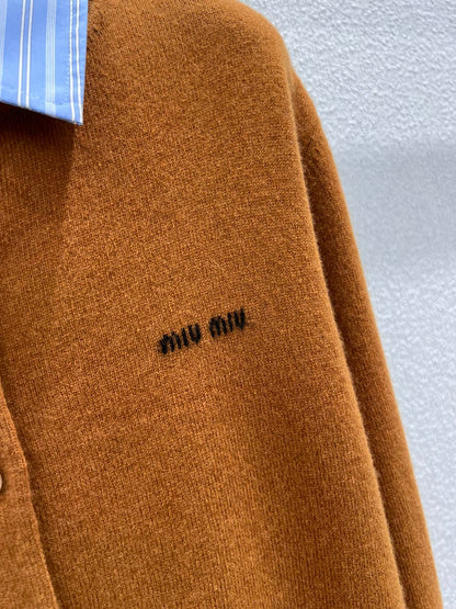 Miu 25fw knitted cardigan