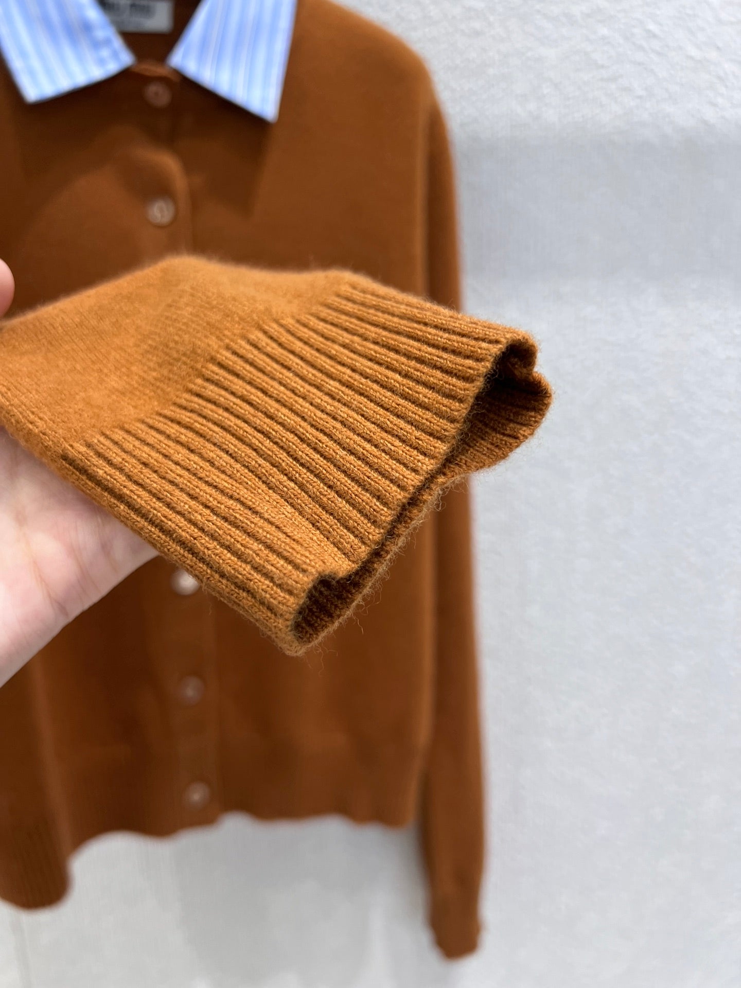 Miu 25fw knitted cardigan