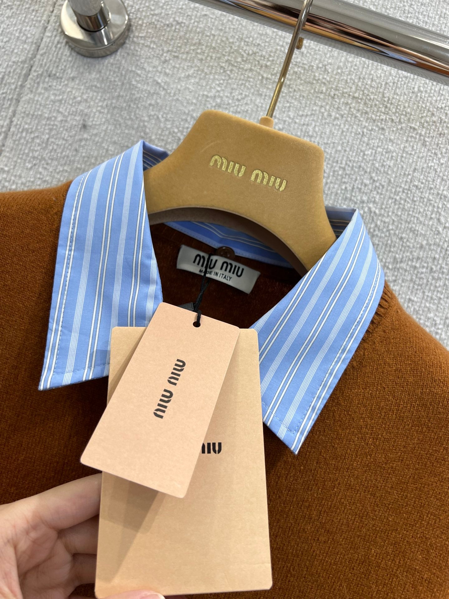 Miu 25fw knitted cardigan