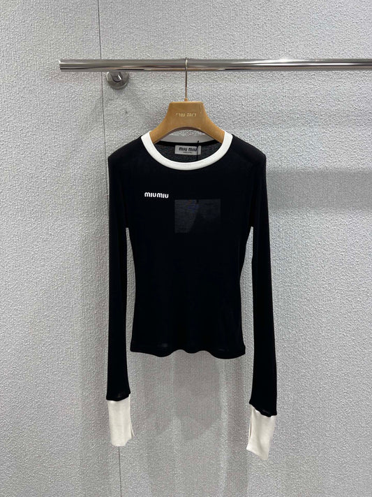 Miu 25fw long-sleeved T-shirt