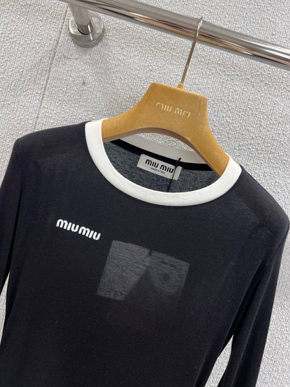 Miu 25fw long-sleeved T-shirt