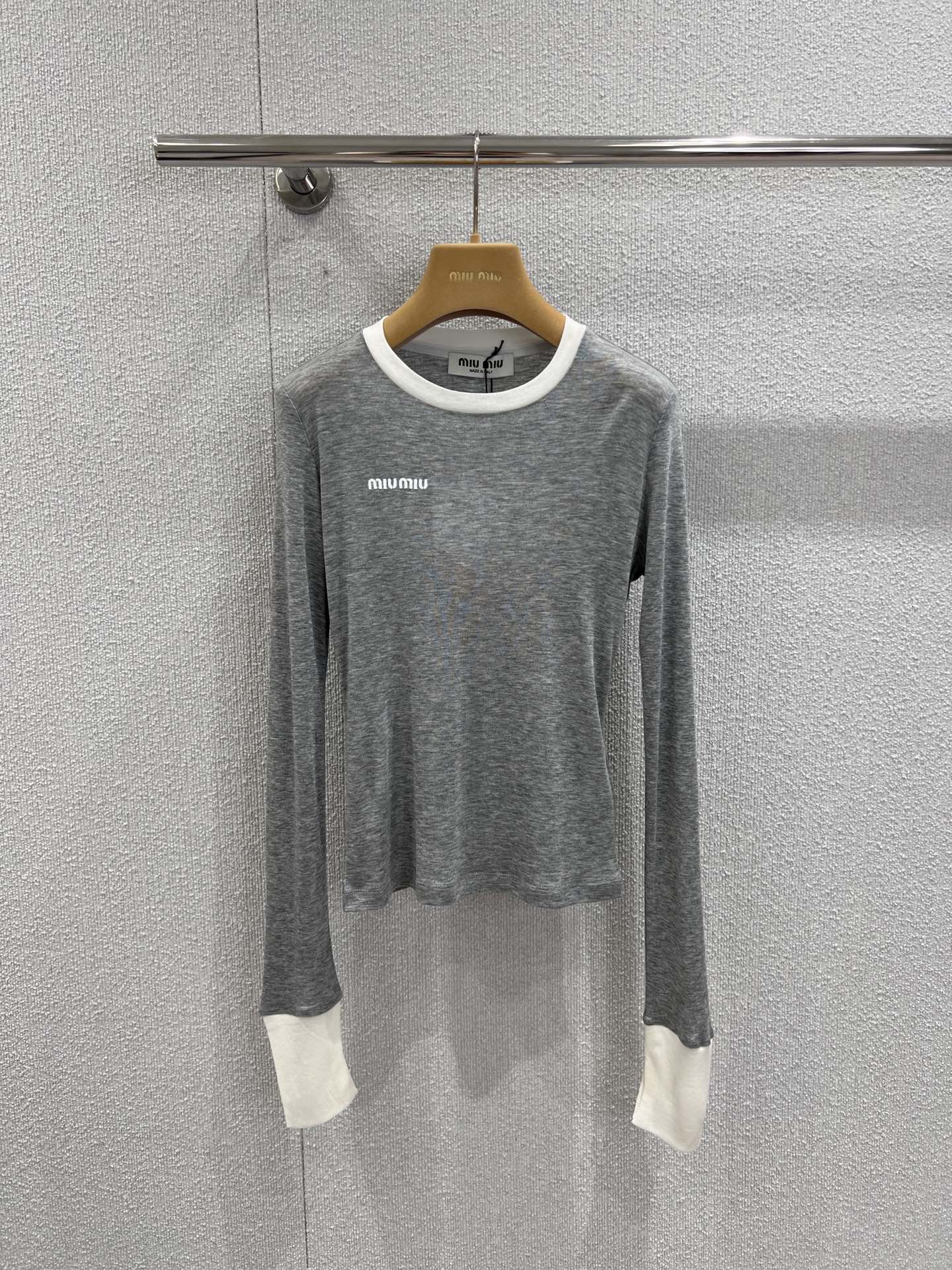Miu 25fw long-sleeved T-shirt
