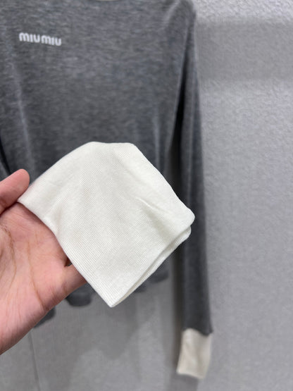 Miu 25fw long-sleeved T-shirt
