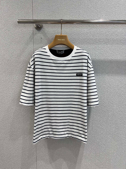 Miu 25ss striped T-shirt