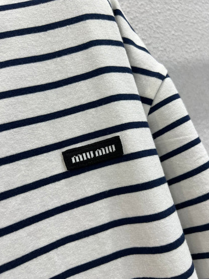 Miu 25ss striped T-shirt