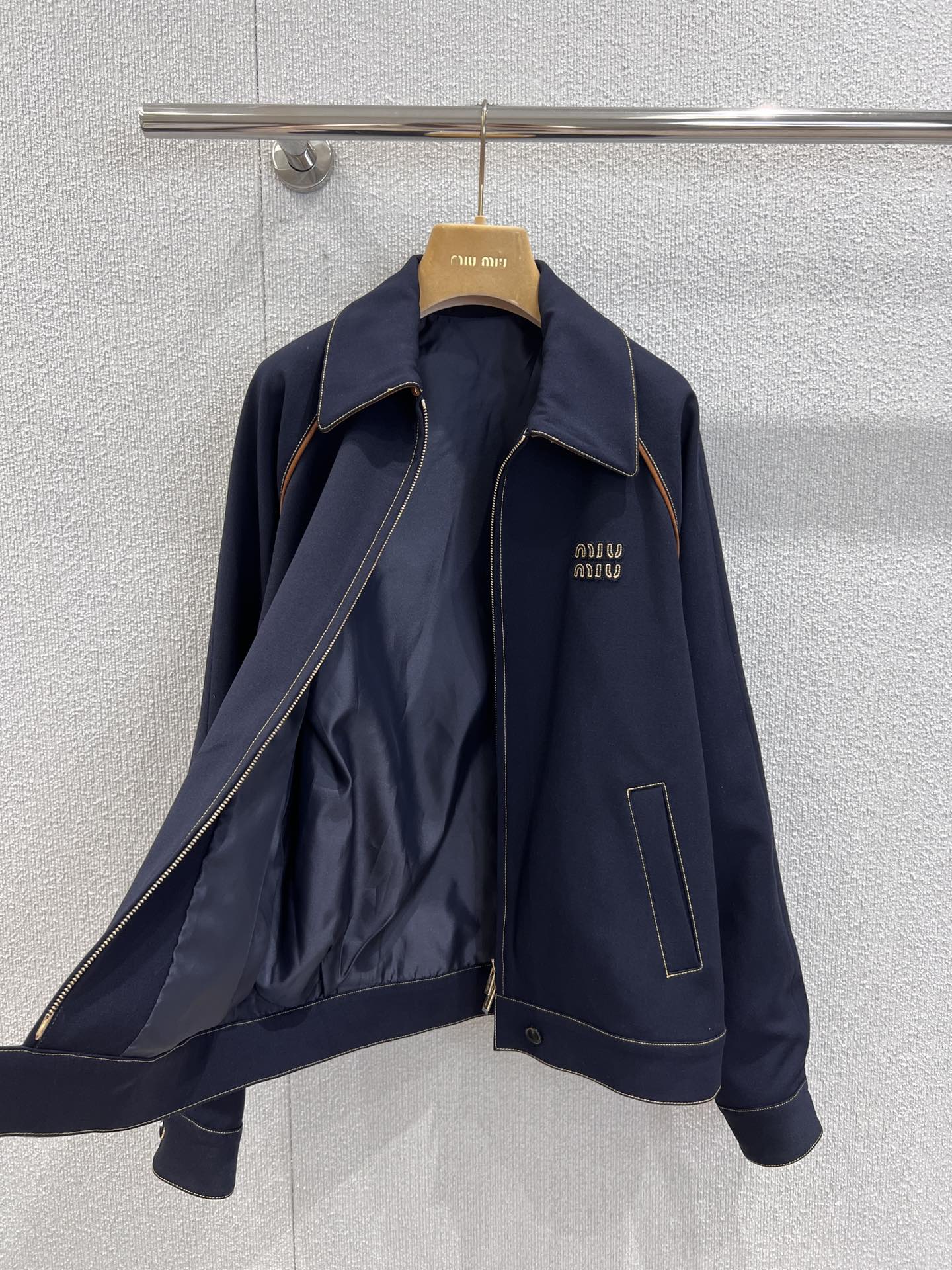 Miu 25fw embroidered jacket