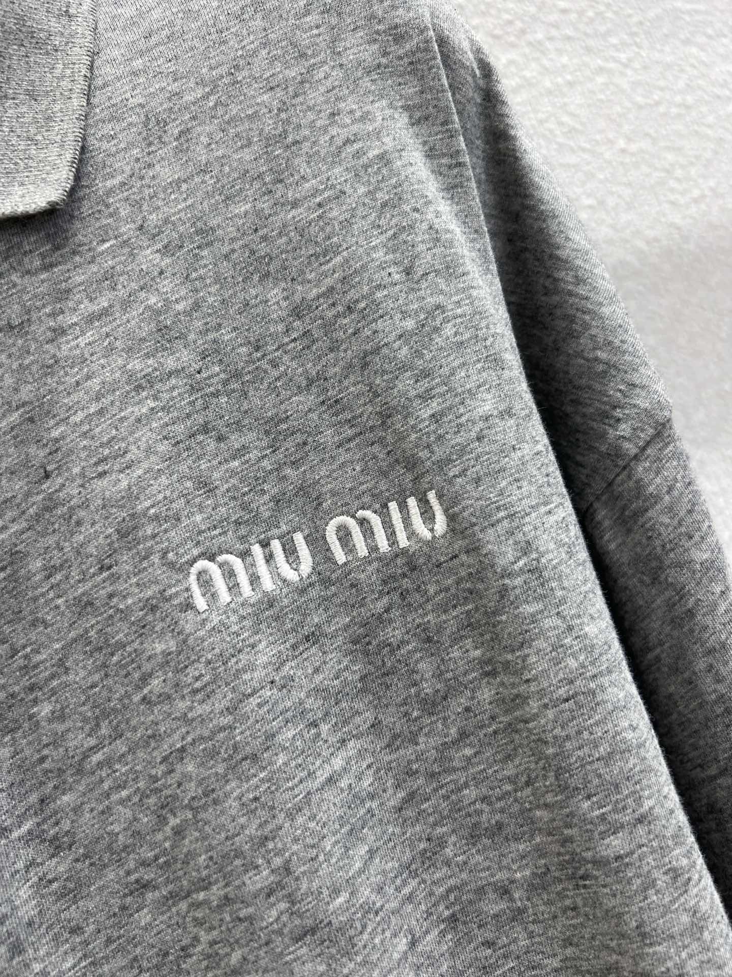 Miu 25fw long-sleeved polo shirt