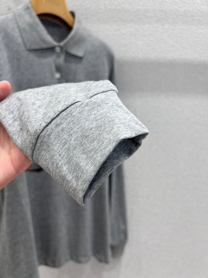 Miu 25fw long-sleeved polo shirt