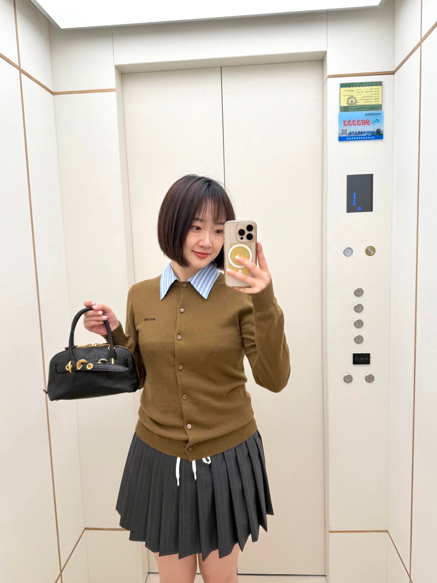 Miu 25fw pleated skirt