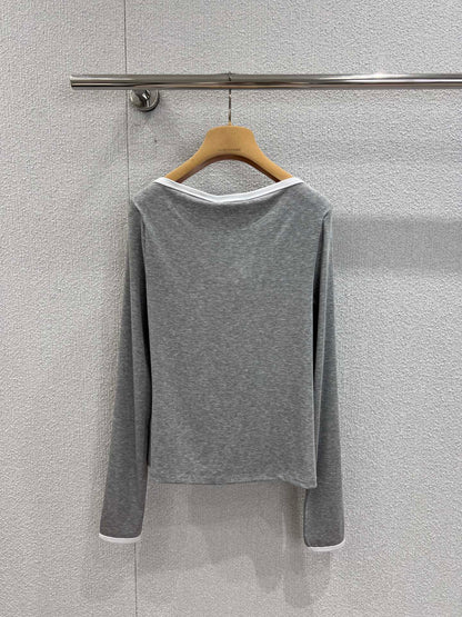 Miu 25fw embroidered T-shirt