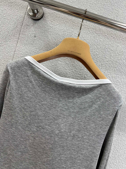 Miu 25fw embroidered T-shirt