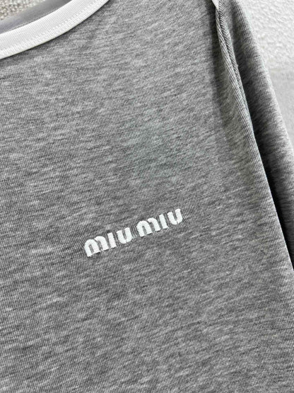 Miu 25fw embroidered T-shirt