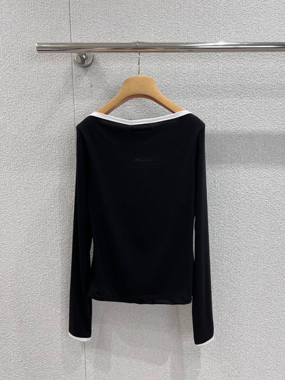Miu 25fw embroidered T-shirt