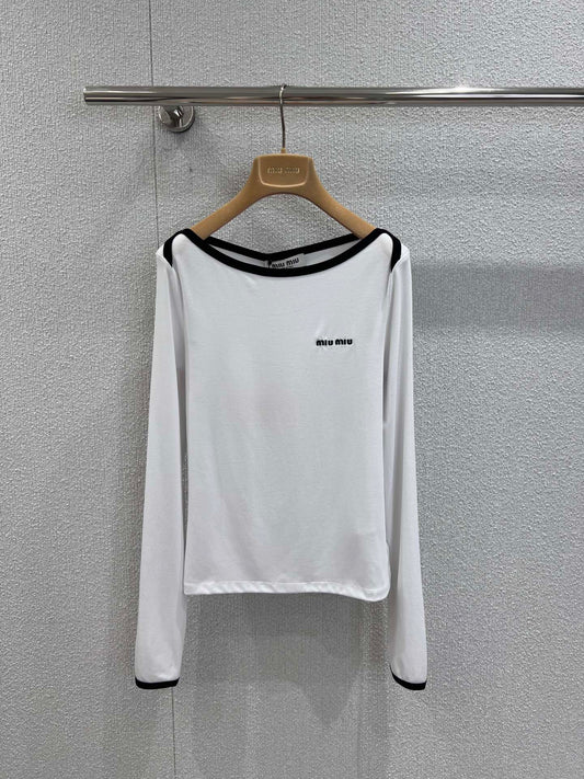 Miu 25fw embroidered T-shirt