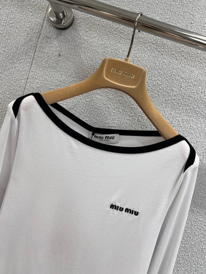 Miu 25fw embroidered T-shirt