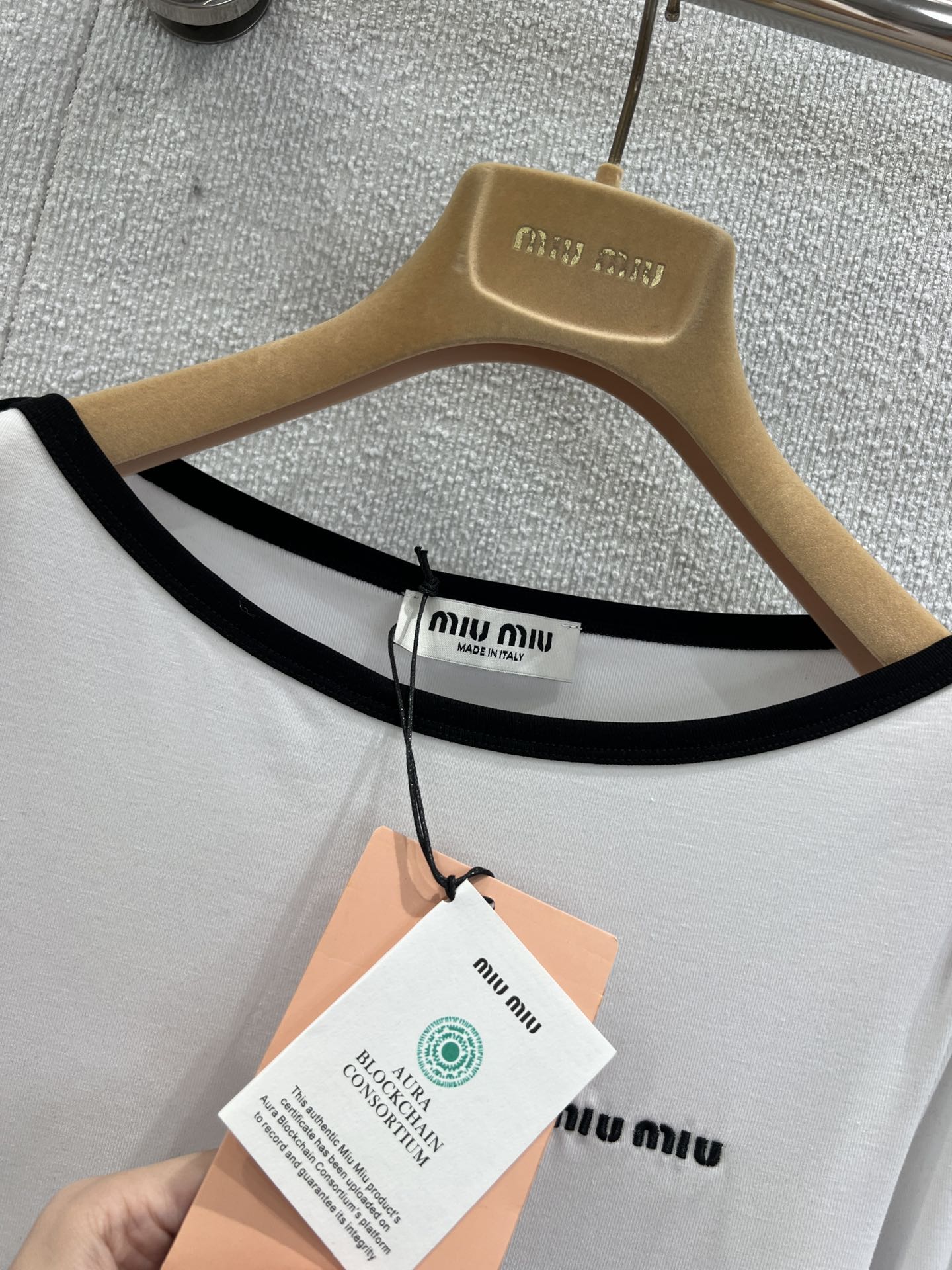 Miu 25fw embroidered T-shirt