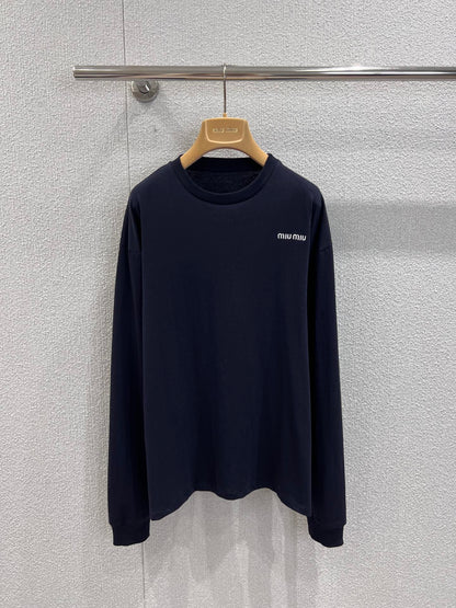 Miu 25fw embroidered sweatshirt