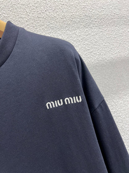 Miu 25fw embroidered sweatshirt