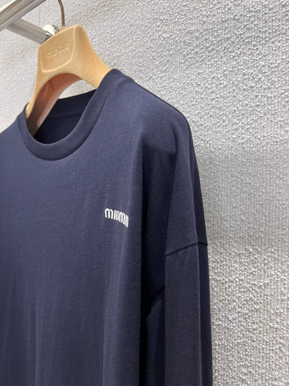 Miu 25fw embroidered sweatshirt