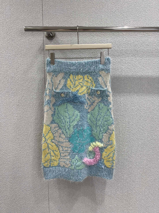Chan 25fw  Colorful Knit skirt