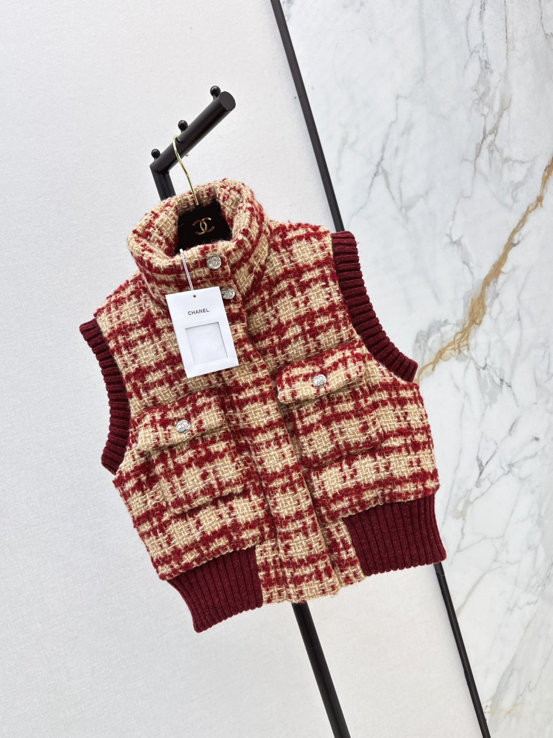Chan 25fw woven down vest