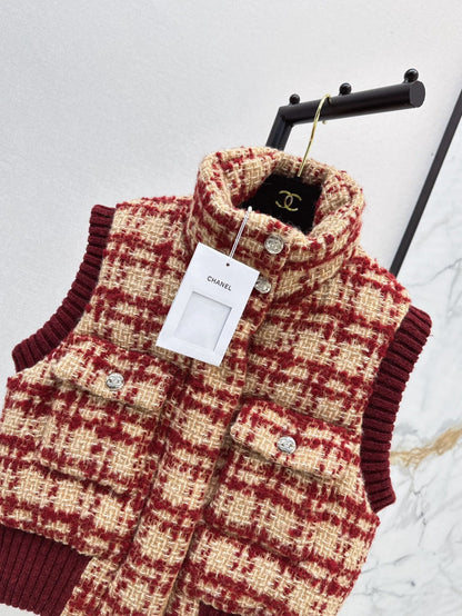 Chan 25fw woven down vest
