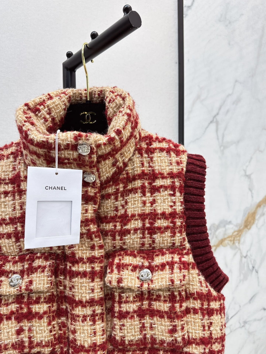 Chan 25fw woven down vest