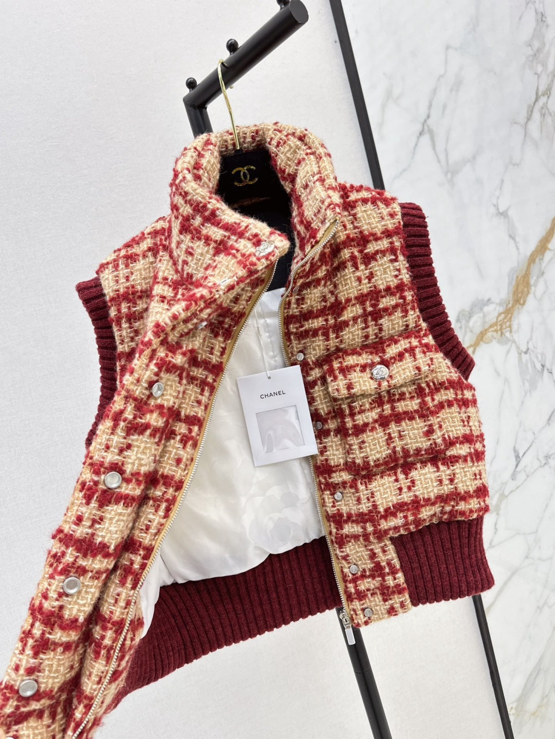 Chan 25fw woven down vest