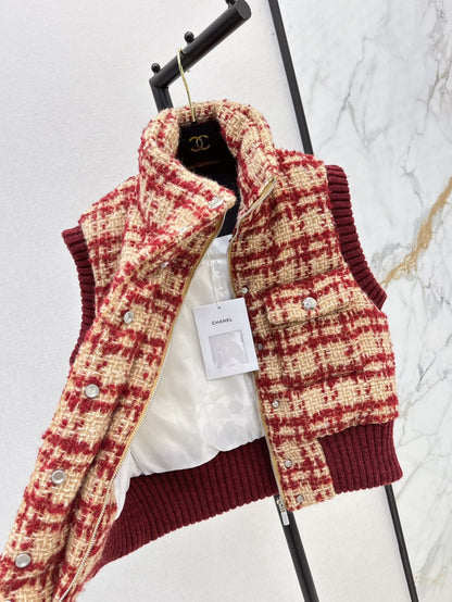 Chan 25fw woven down vest