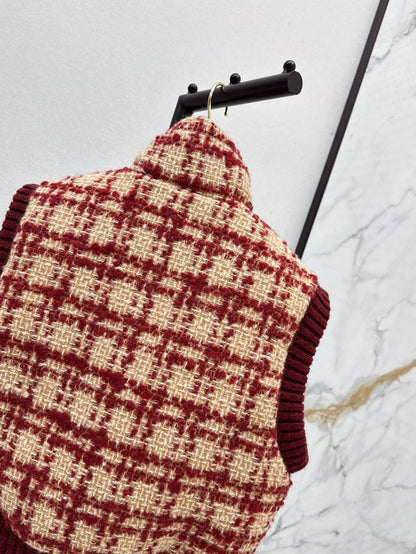 Chan 25fw woven down vest