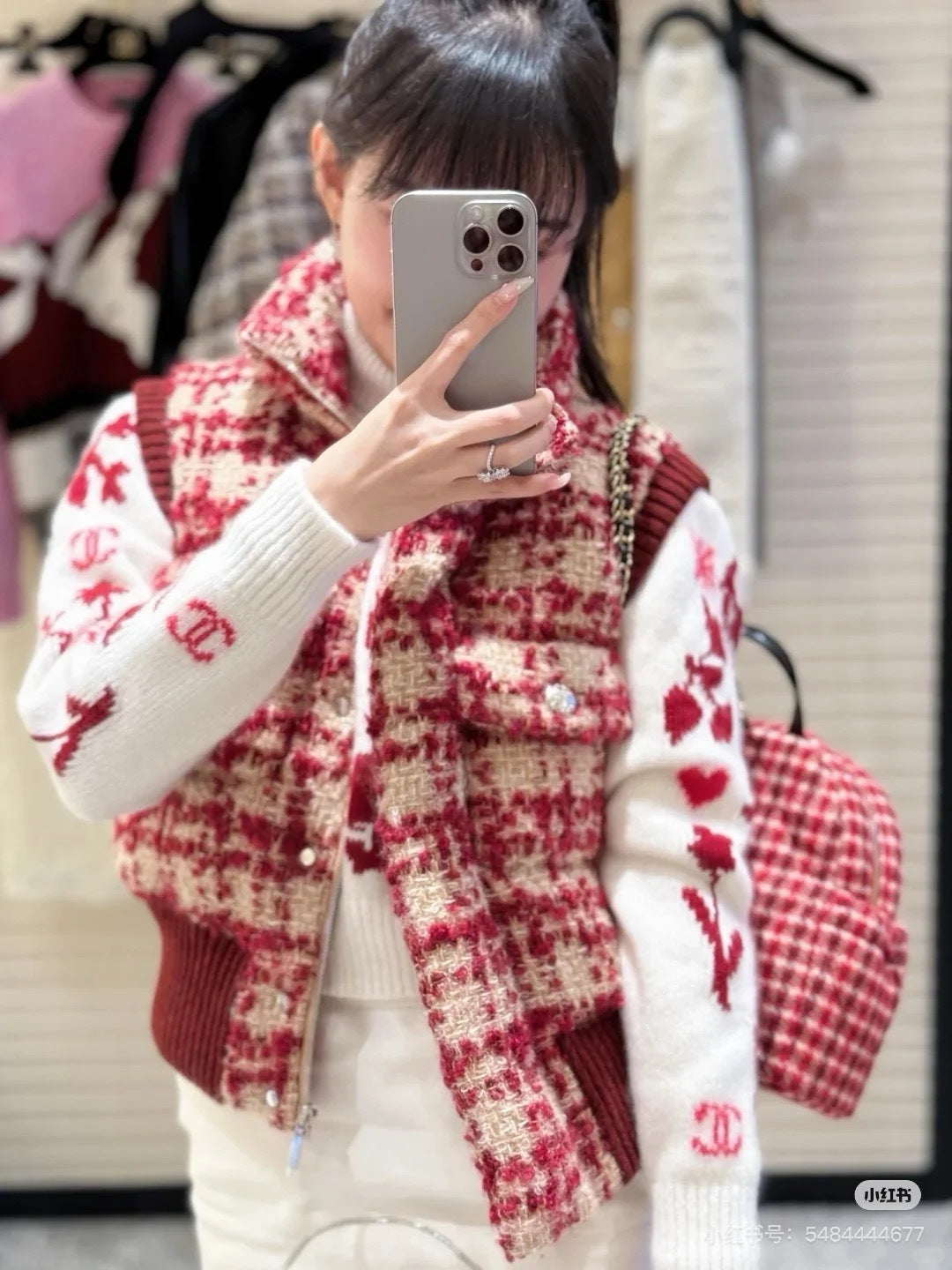 Chan 25fw woven down vest