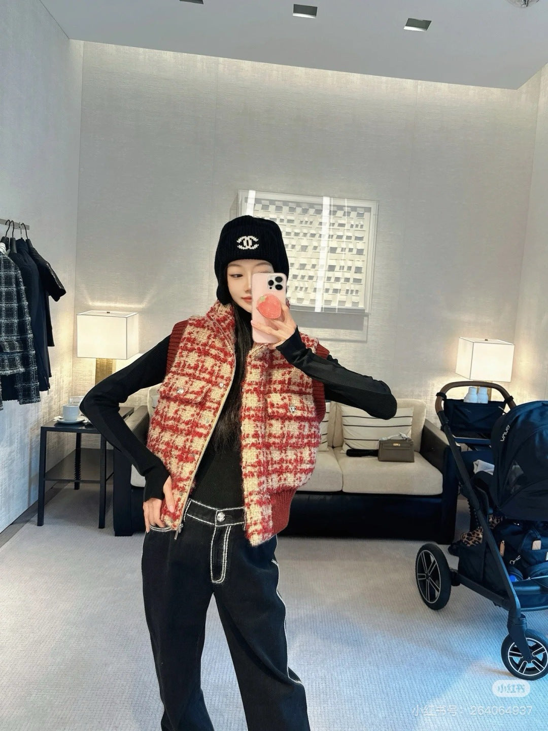 Chan 25fw woven down vest