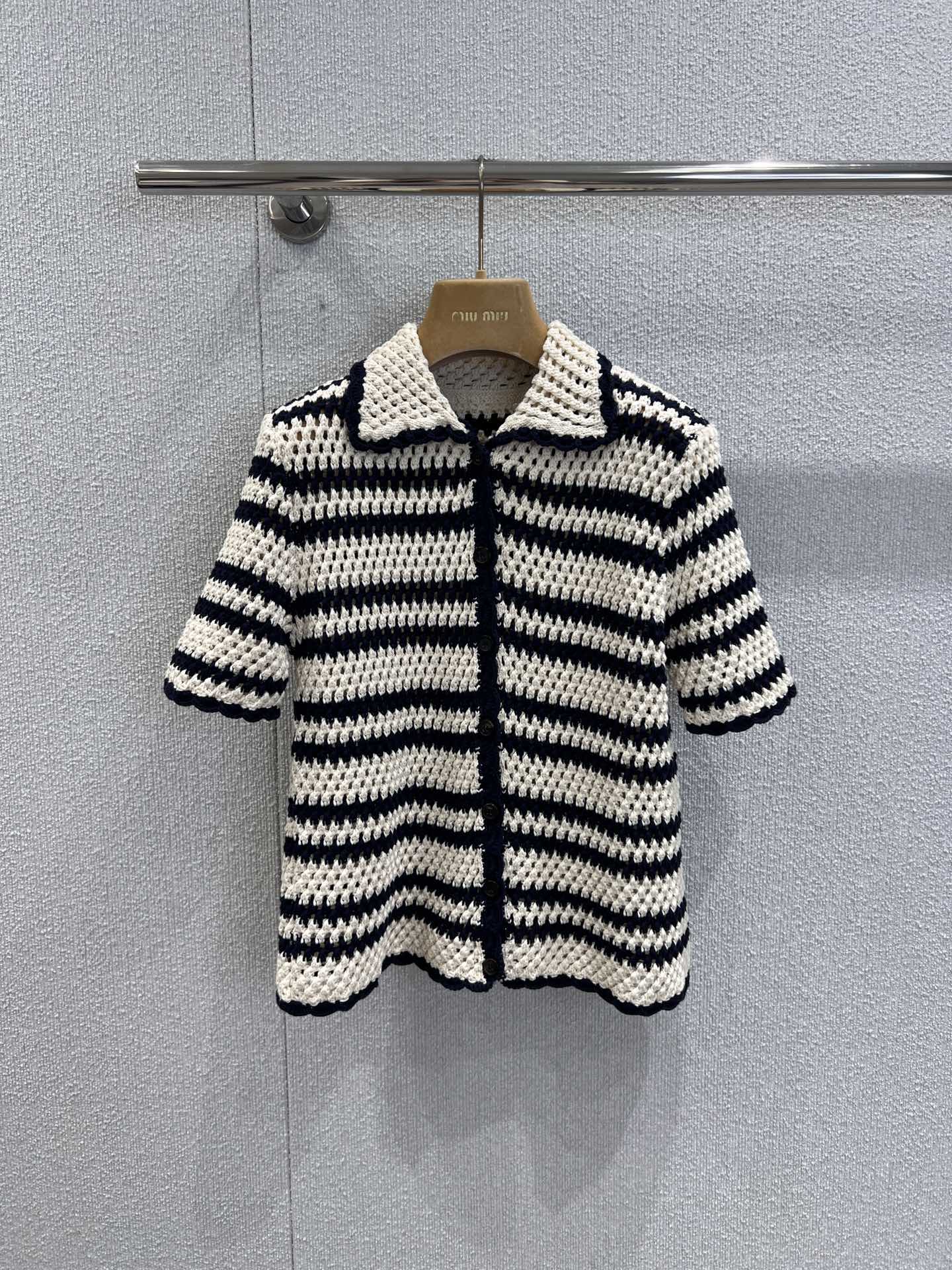 Miu 25fw knitted shirt