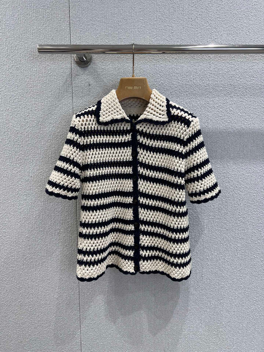 Miu 25fw knitted shirt