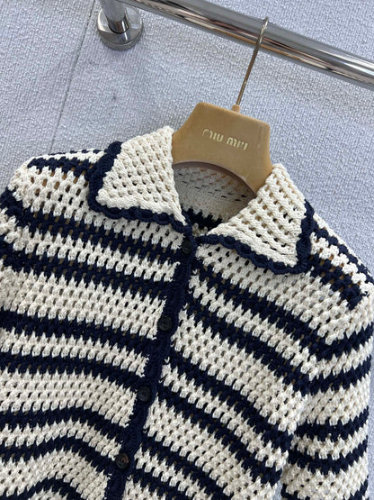 Miu 25fw knitted shirt