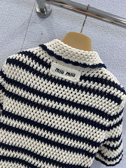 Miu 25fw knitted shirt